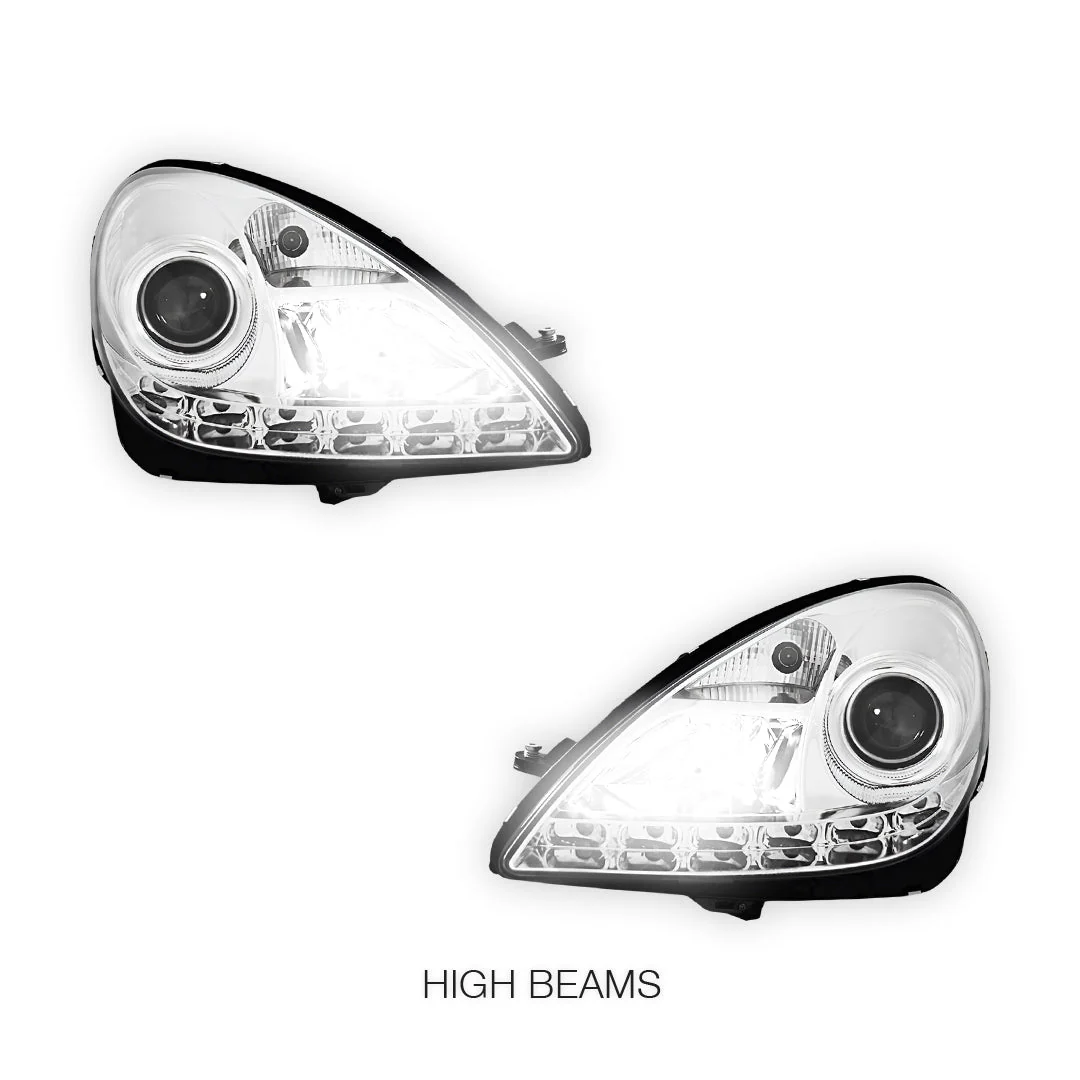 Mercedes-Benz SLK-Class R171 (2003 - 2010) HID / Xenon Model LED DRL Projector Headlights LH + RH - Image 11