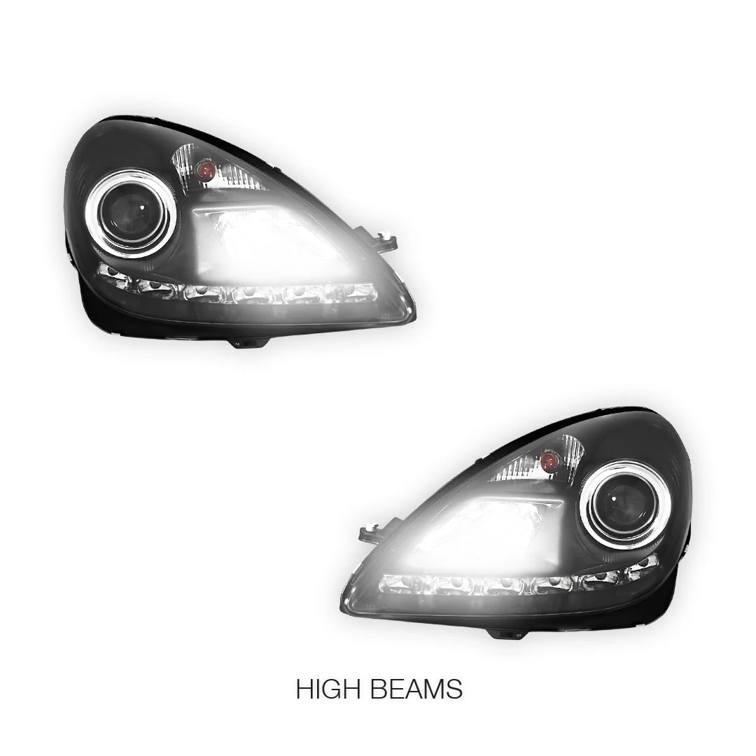 Mercedes-Benz SLK-Class R171 (2003 - 2010) HID / Xenon Model LED DRL Projector Headlights LH + RH - Image 5