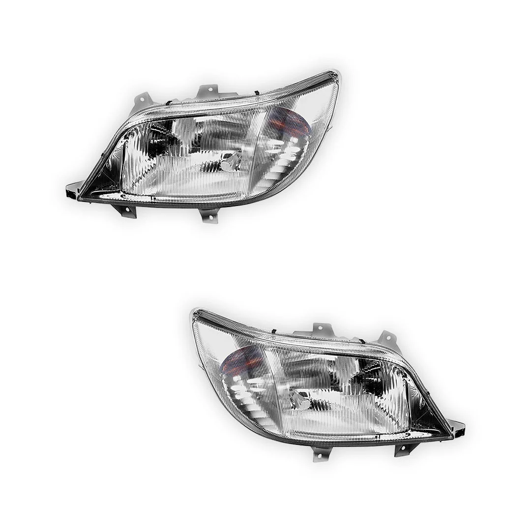 Mercedes Benz Sprinter W903 (2000 - 2003) Halogen OEM Style Headlights LH + RH - Image 2