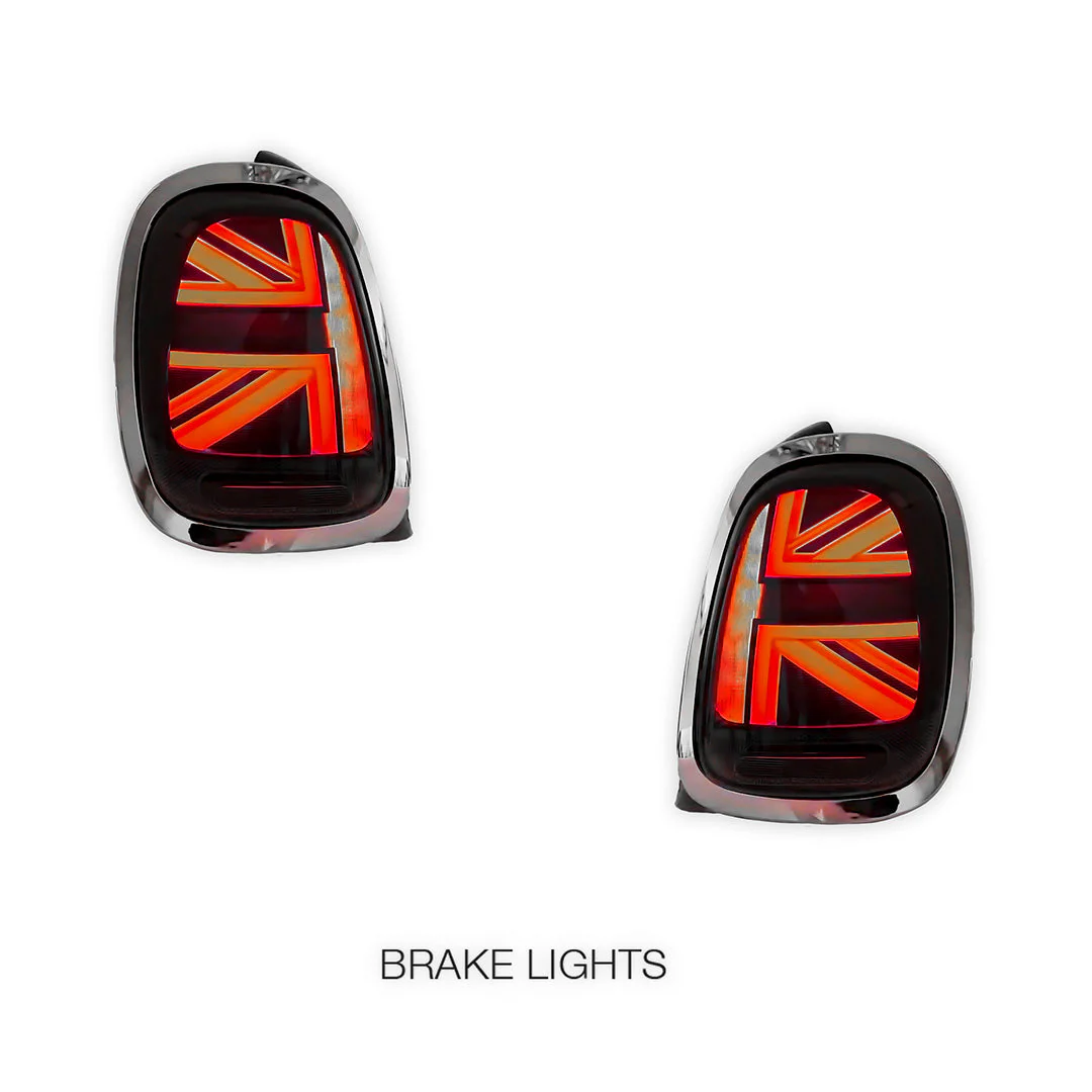 Mini Cooper F55 / F56 / F57 (2014 - 2018) Sequential Red Chrome LED Tail Lights LH + RH - Image 3