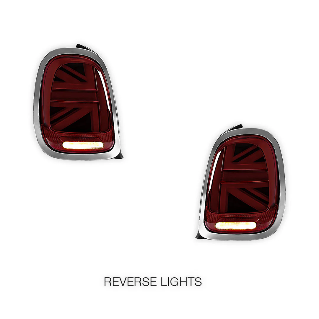 Mini Cooper F55 / F56 / F57 (2014 - 2018) Sequential Red Chrome LED Tail Lights LH + RH - Image 5