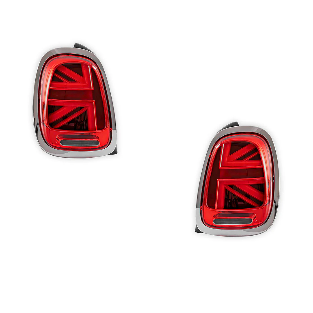 Mini Cooper F55 / F56 / F57 (2014 - 2018) Sequential Red Chrome LED Tail Lights LH + RH - Image 6