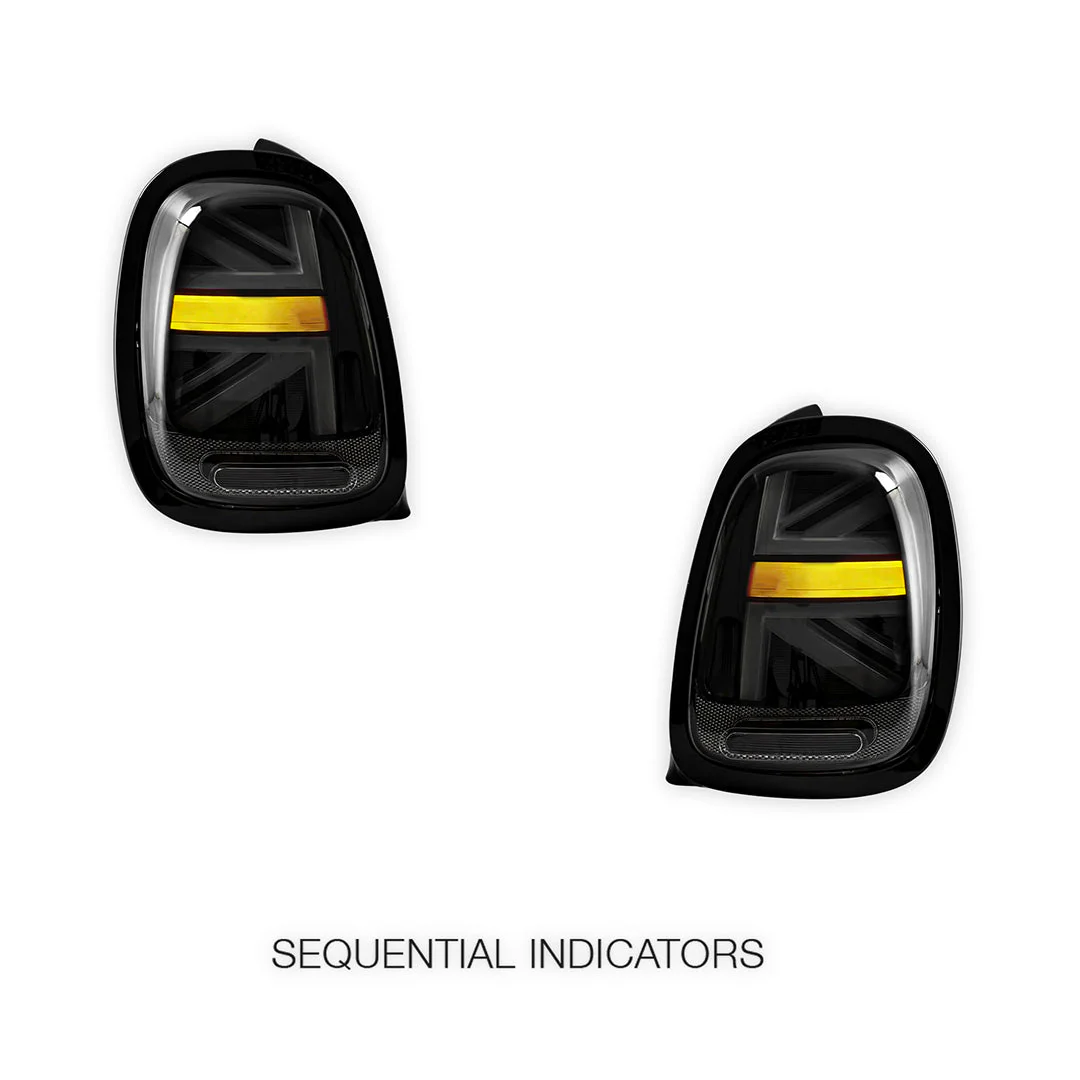 Mini Cooper F55 / F56 / F57 (2014 - 2018) Sequential Smoked Black LED Tail Lights LH + RH - Image 4