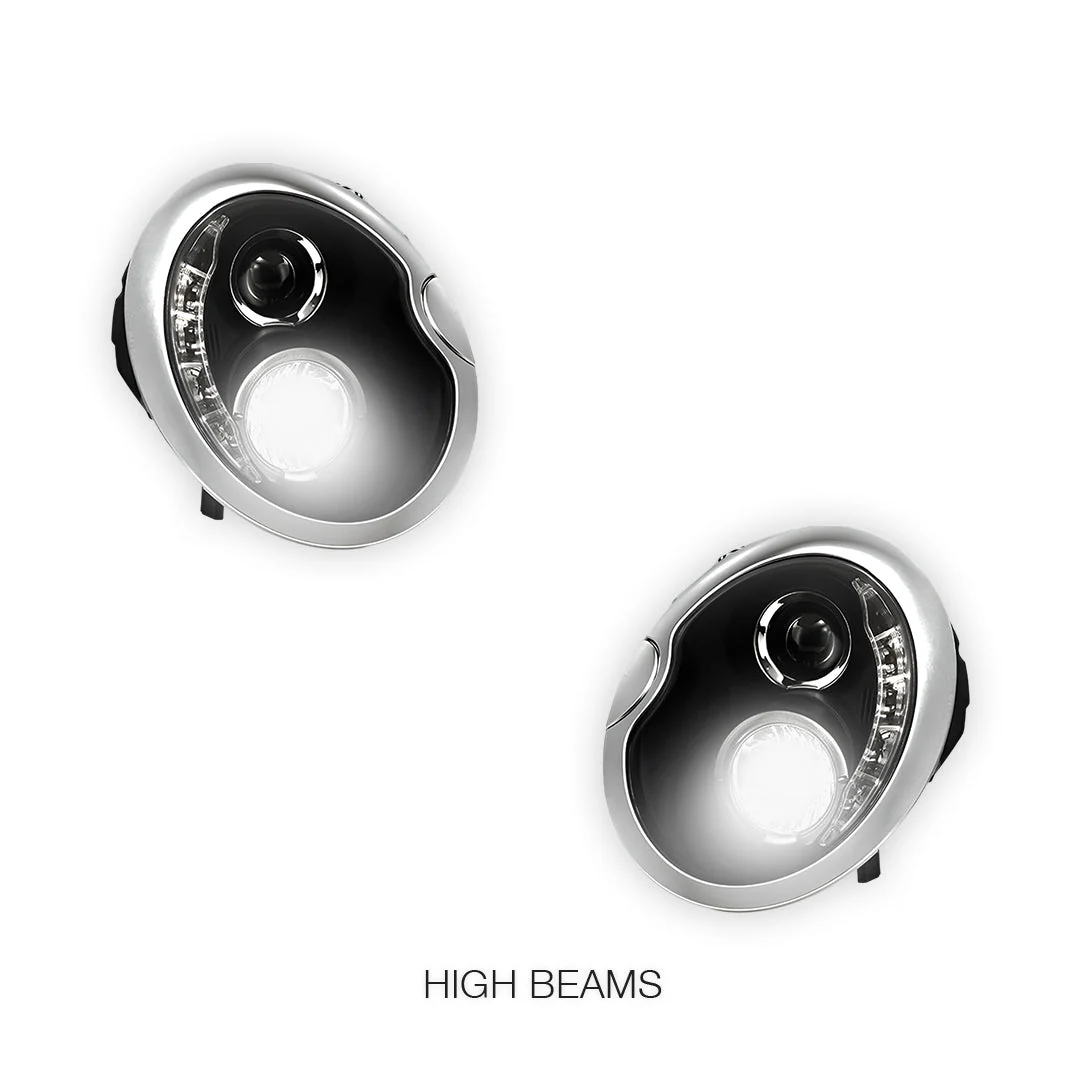 Mini Cooper R50 / R53 (2001 - 2006) LED DRL Projector Headlights LH + RH - Image 4