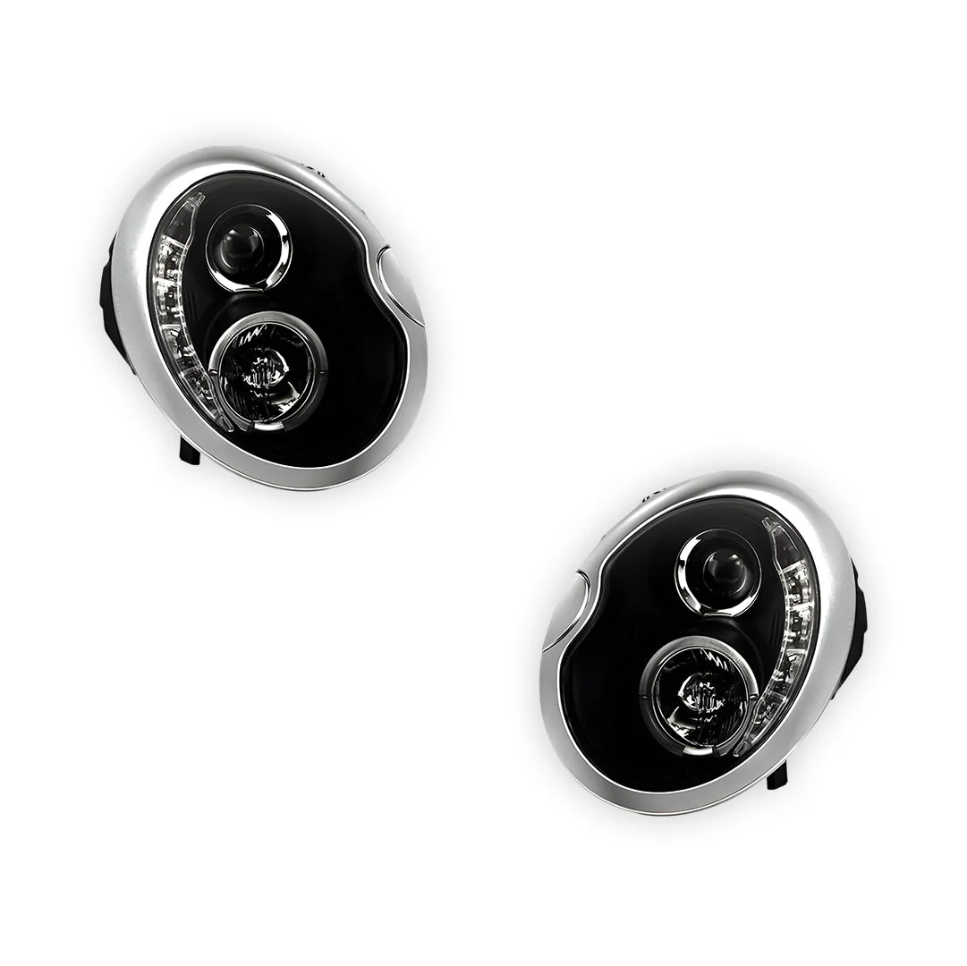 Mini Cooper R50 / R53 (2001 - 2006) LED DRL Projector Headlights LH + RH - Image 5