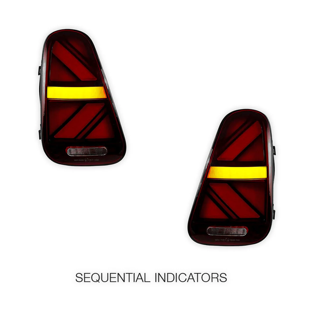 Mini Cooper R50 / R52 / R53 (2001 - 2006) Sequential Red Clear Full LED Tail Lights LH + RH - Image 4