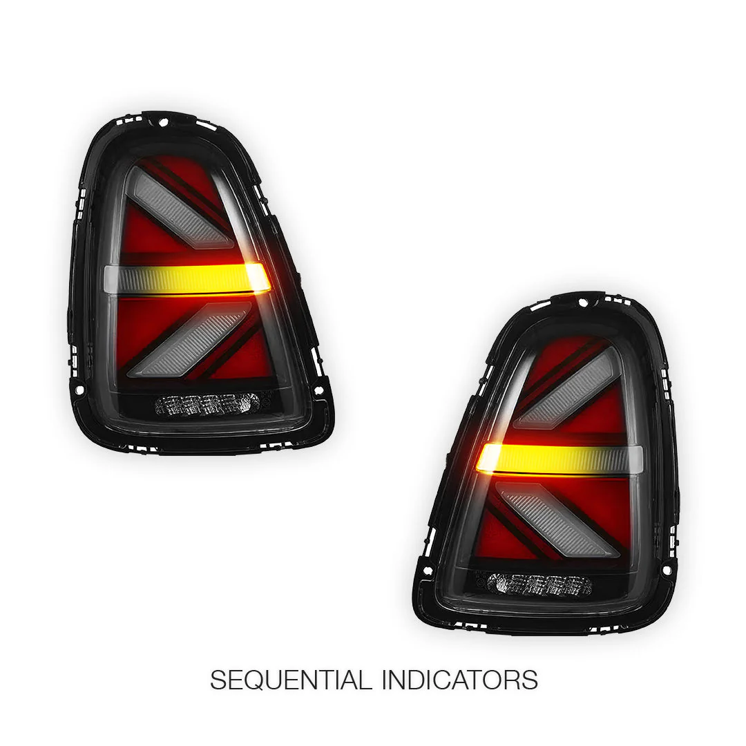 Mini Cooper R56 / R57 / R58 / R59 (2007 - 2015) Sequential Clear Red LED Tail Lights LH + RH - Image 4