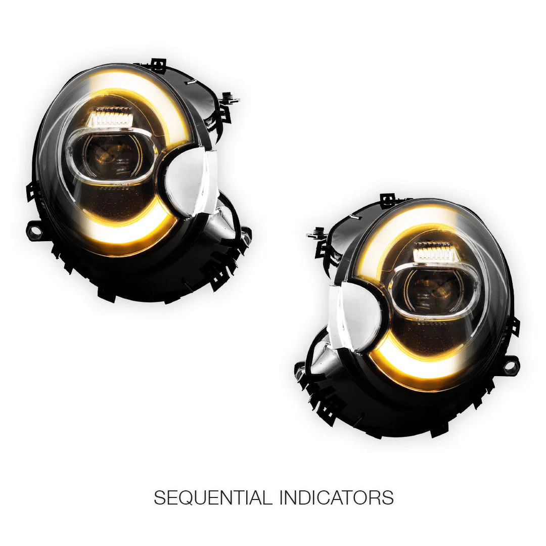 Mini Cooper R56 / R57 / R58 / R59 (2007 - 2015) LED Headlights Halo DRL  LH + RH - Image 3