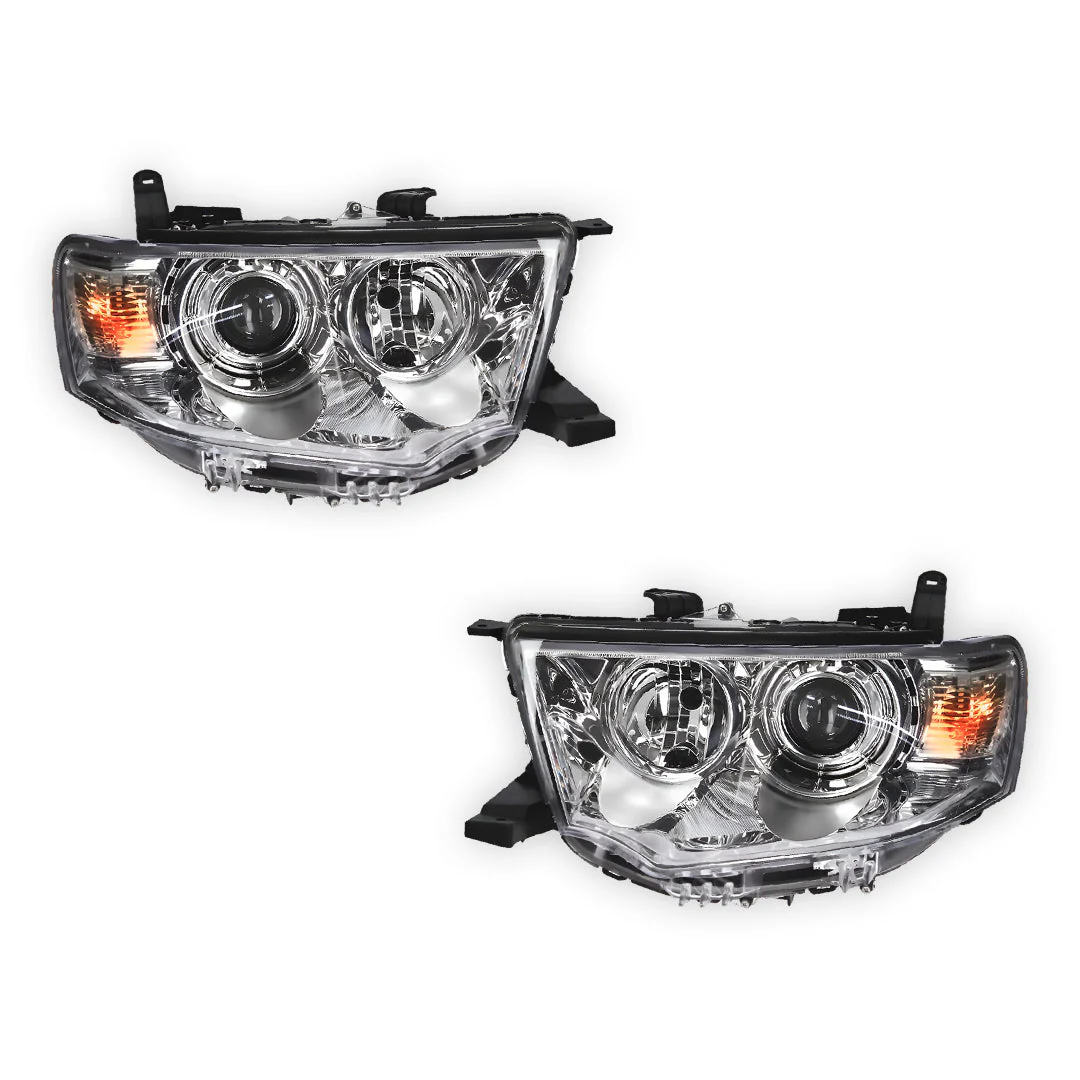 Mitsubishi Challenger PB (2009 - 2013) Genuine Xenon Headlights Assembly LH + RH - Image 2