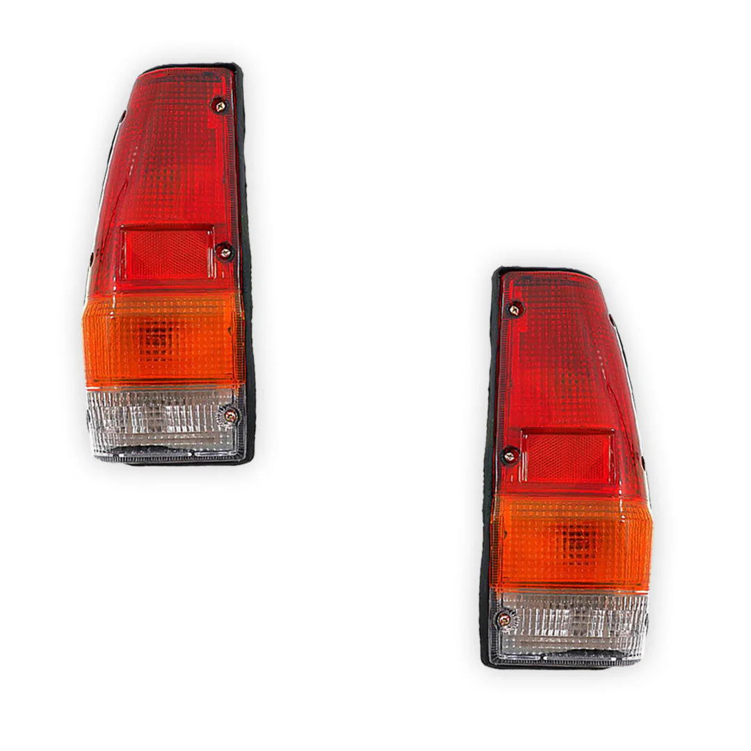 Mitsubishi L200 Express MD (1984 - 1986) Red / Amber / Clear OEM Style Tail Lights LH + RH - Image 2