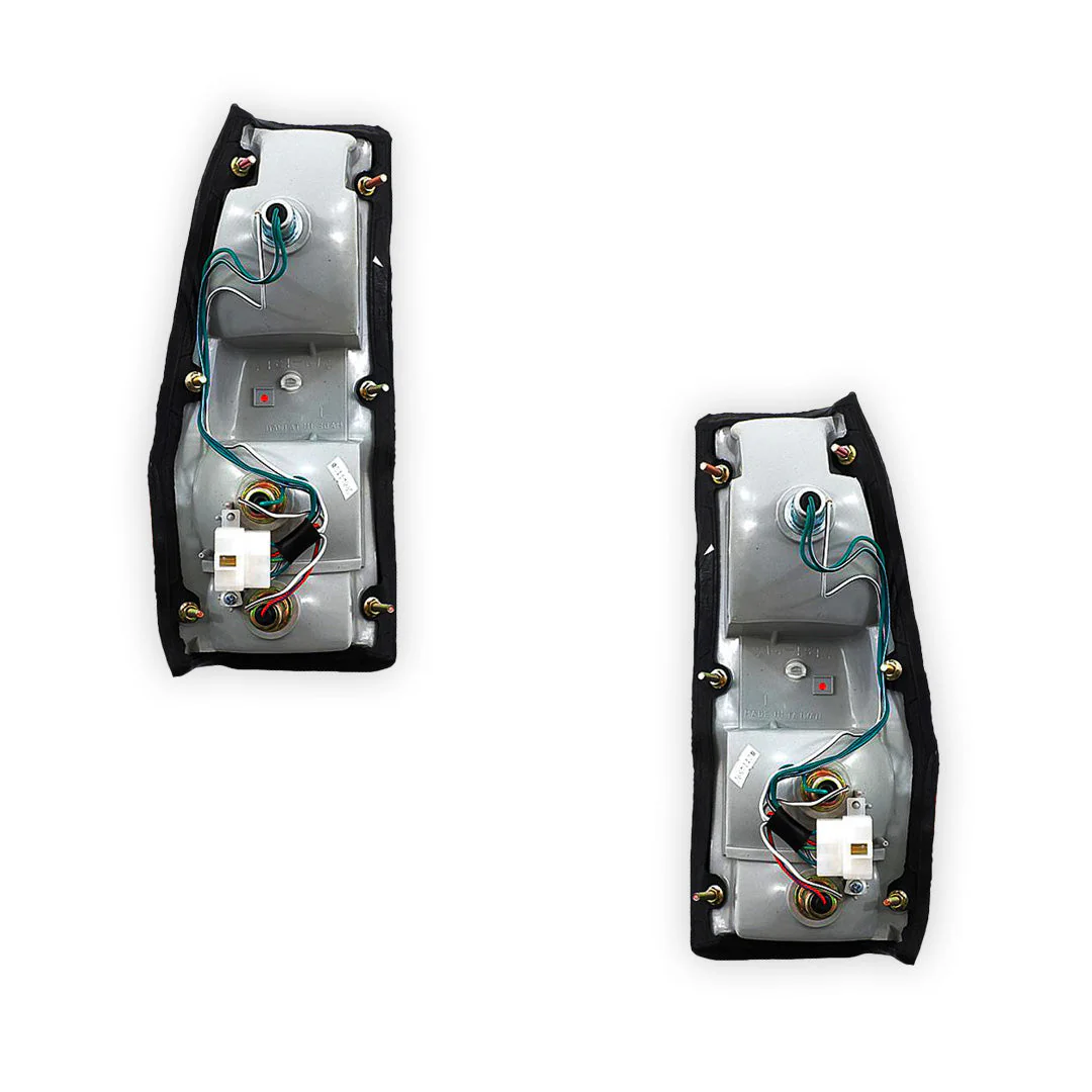 Mitsubishi L200 Express MD (1984 - 1986) Red / Amber / Clear OEM Style Tail Lights LH + RH - Image 3