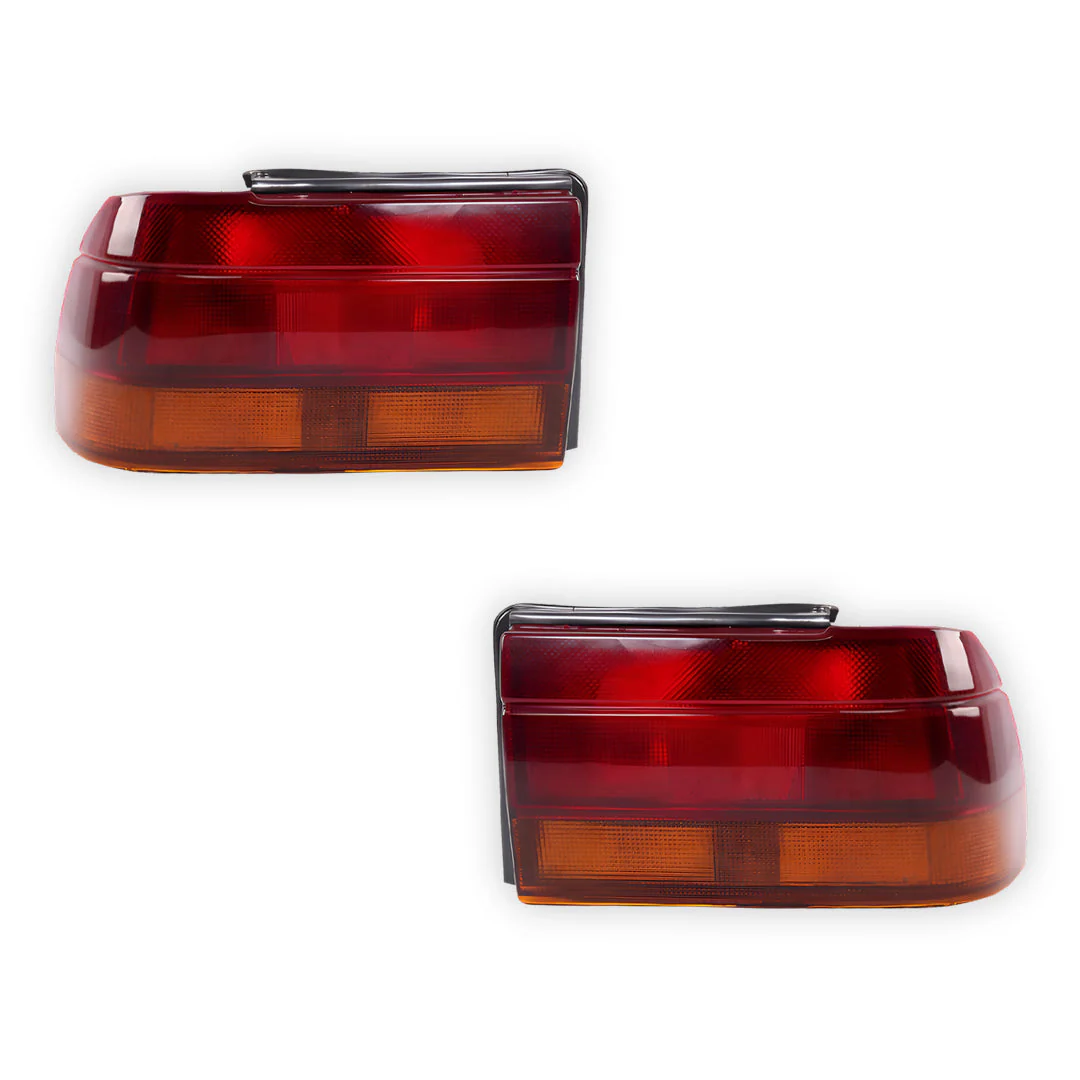 Mitsubishi Lancer CC (1990 - 1992) Red / Black OEM Style Tail Lights LH + RH - Image 2