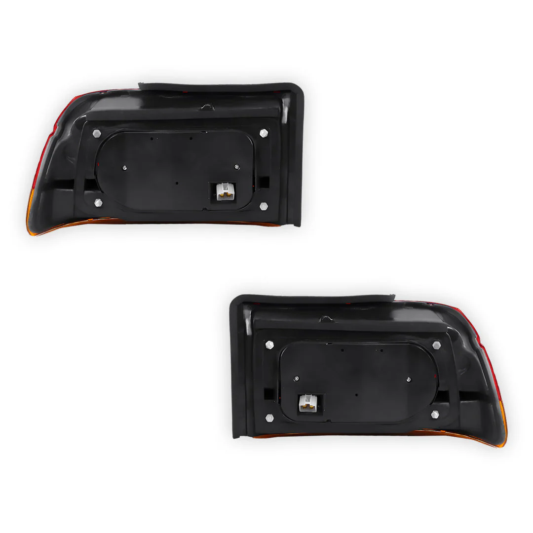 Mitsubishi Lancer CC (1990 - 1992) Red / Black OEM Style Tail Lights LH + RH - Image 3