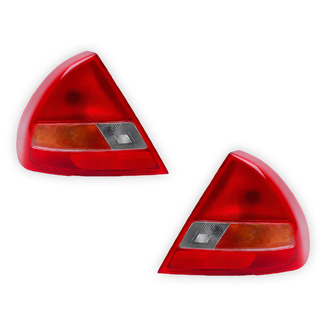 Mitsubishi Lancer CE (1996 - 1998) Red / Clear OEM Style Tail Lights LH + RH - Image 2