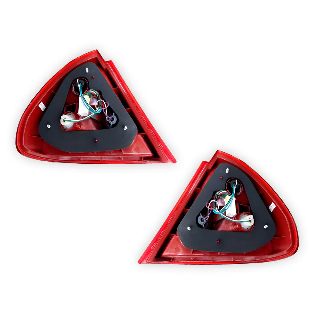 Mitsubishi Lancer CE (1996 - 1998) Red / Clear OEM Style Tail Lights LH + RH - Image 3