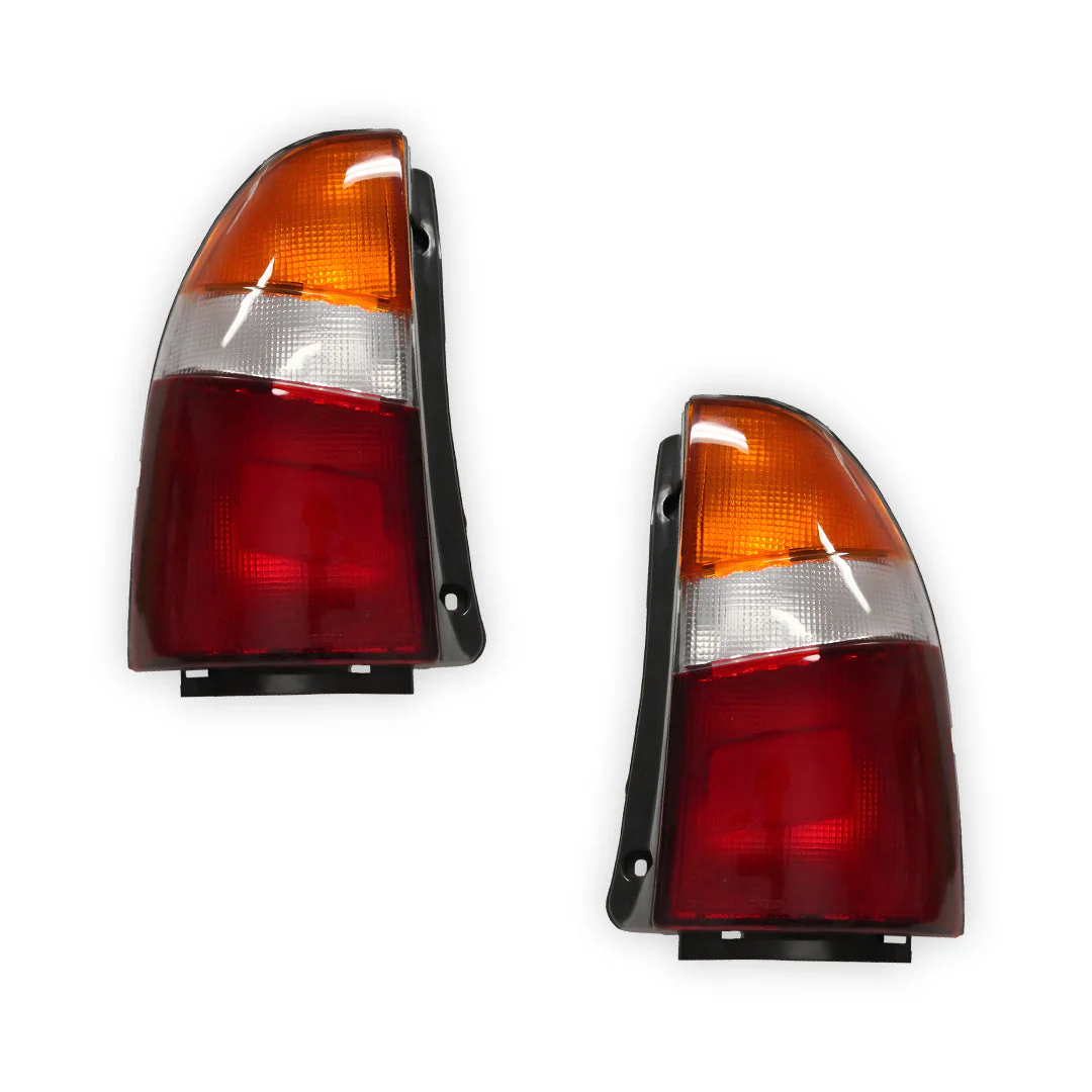 Mitsubishi Lancer CE (1998 - 1999) Red / Clear OEM Style Tail Lights LH + RH - Image 2