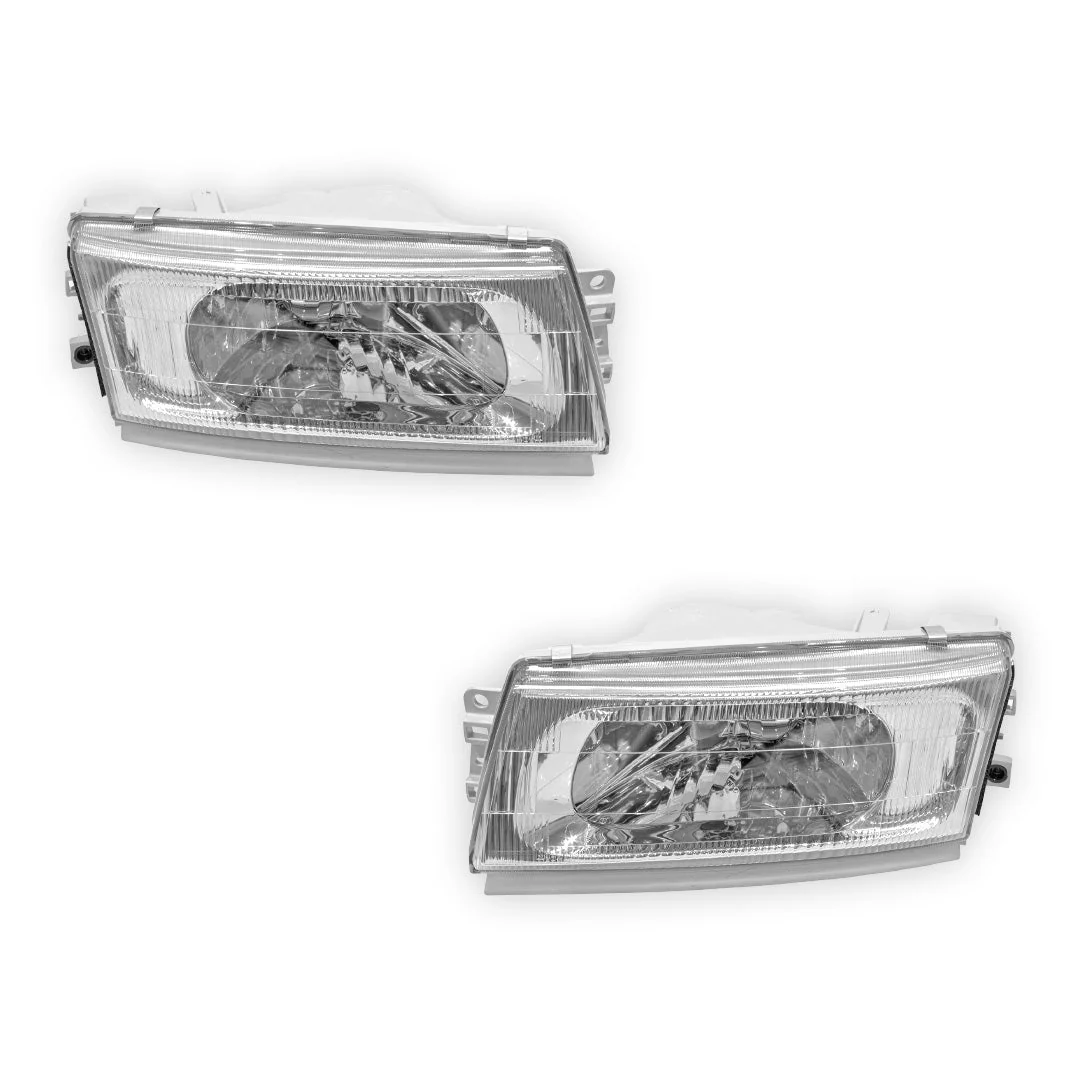 Mitsubishi Lancer CE (1999 - 2003) Clear / Chrome OEM Style Headlights LH + RH - Image 2