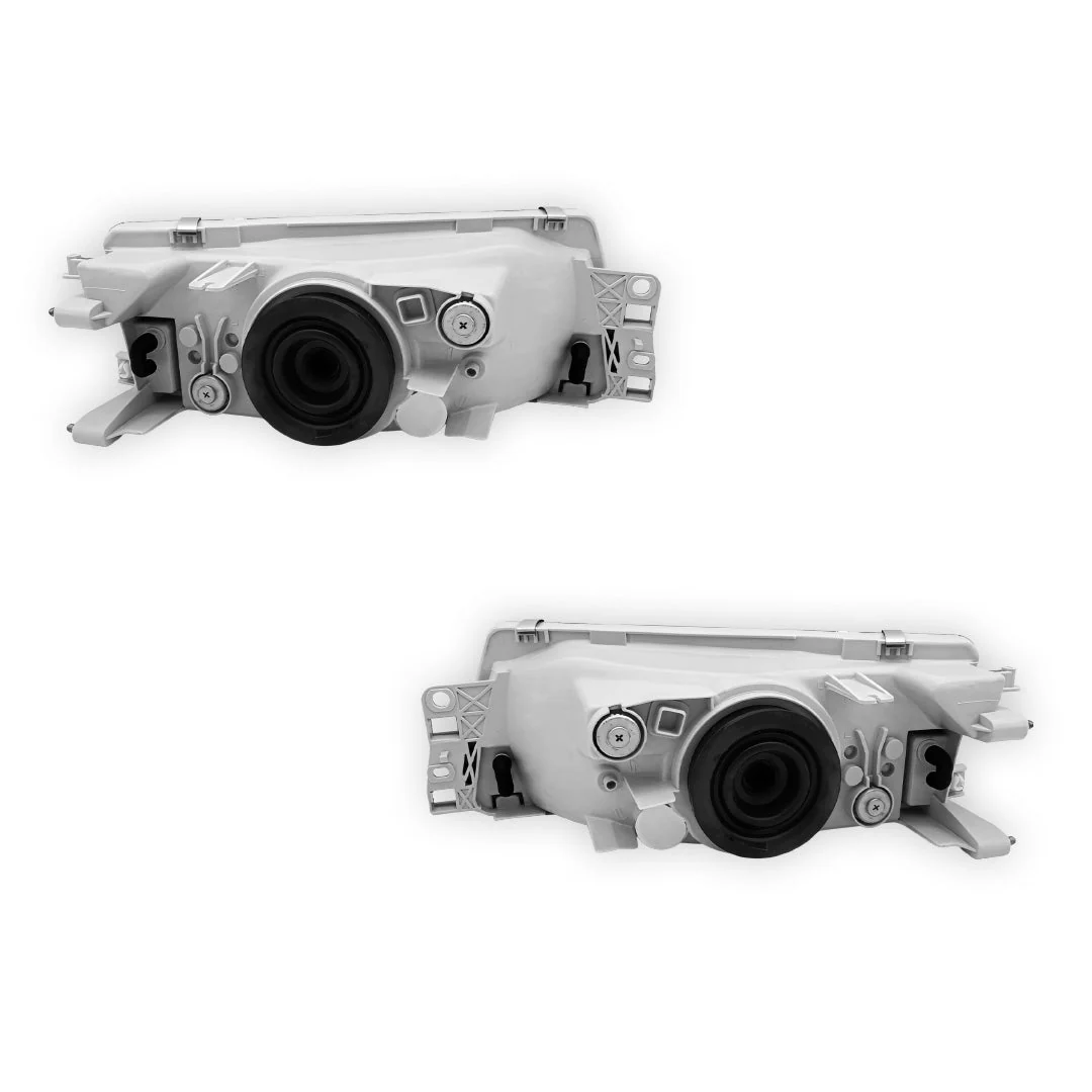 Mitsubishi Lancer CE (1999 - 2003) Clear / Chrome OEM Style Headlights LH + RH - Image 3