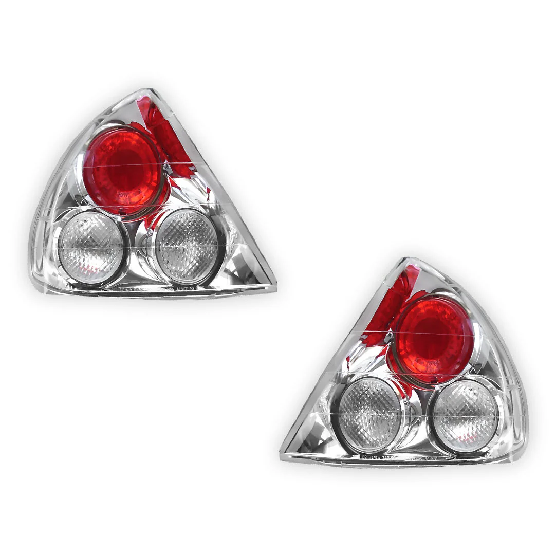 Mitsubishi Lancer CE (2001- 2003) Chrome Halogen Tail Lights LH + RH - Image 2