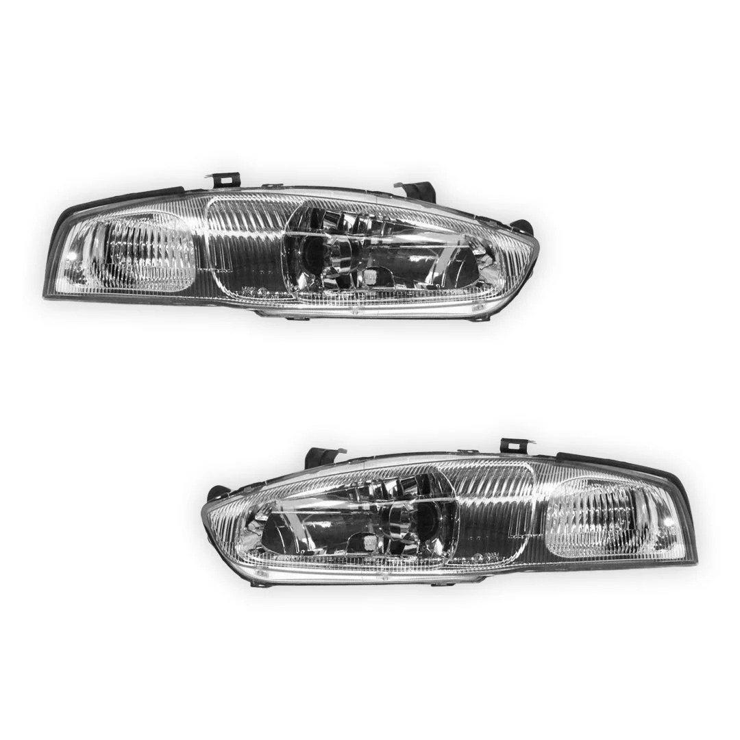 Mitsubishi Lancer CE Series 2 (1998 - 2003) Halogen Headlights LH + RH - Image 2