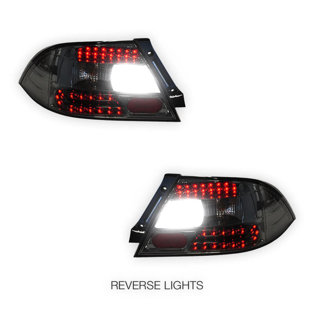 Mitsubishi Lancer CH (2003 - 2007) Full Smoked LED Tail Lights LH + RH - Image 5