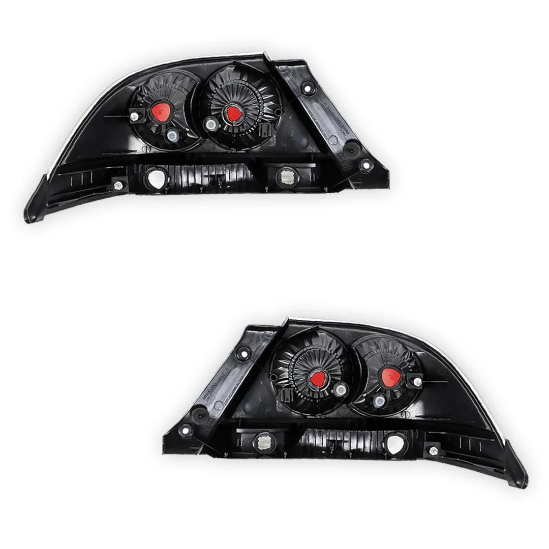 Mitsubishi Lancer CH (2004 - 2006) Clear / Red Halogen OEM Style Tail Lights LH + RH - Image 3