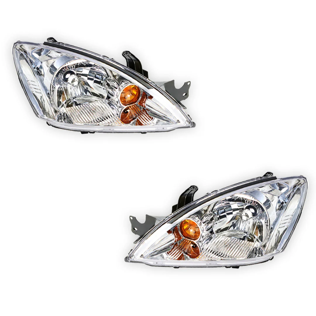 Mitsubishi Lancer CH (2006 - 2008) Chrome / Yellow OEM Style Headlights LH + RH - Image 2