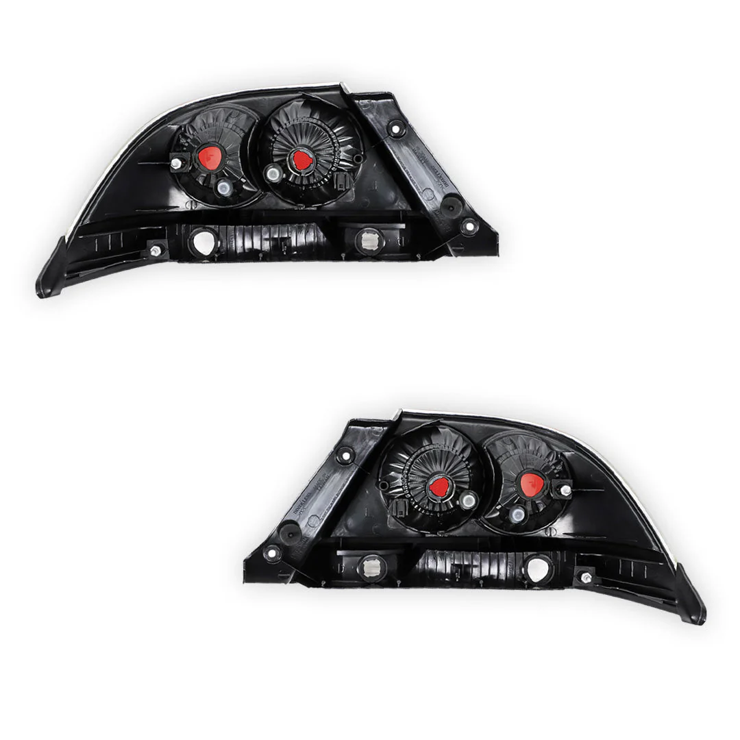 Mitsubishi Lancer CH (2006 - 2008) Red / Chrome OEM Style Tail Lights LH + RH - Image 3