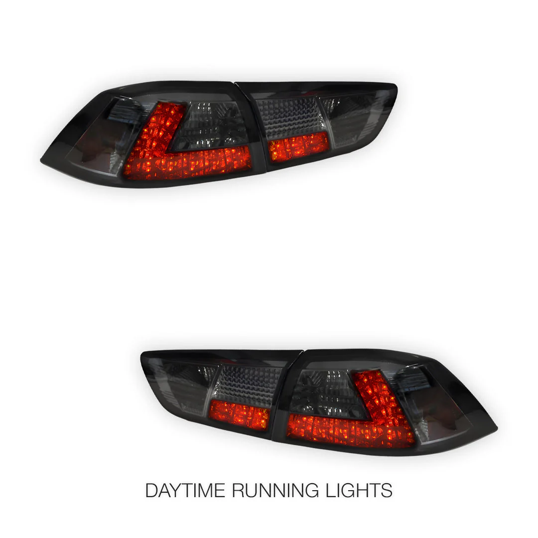 Mitsubishi Lancer EVO 10 (2007 - 2018) Smoked LED Tail Lights LH + RH - Image 2