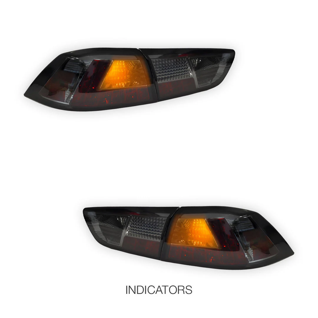 Mitsubishi Lancer EVO 10 (2007 - 2018) Smoked LED Tail Lights LH + RH - Image 4