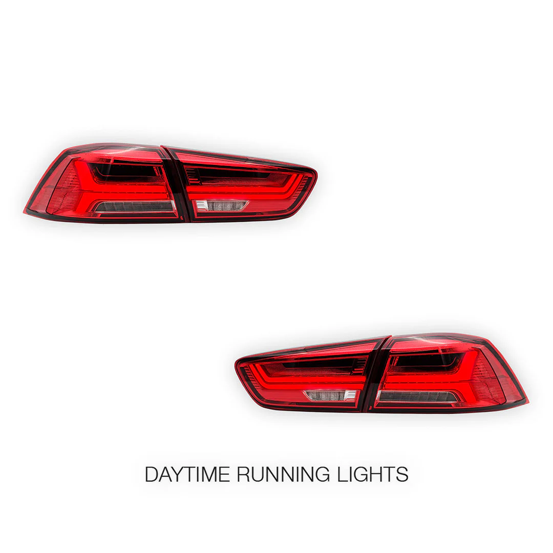 Mitsubishi Lancer Evo X / CJ / CF (2008 - 2017) Sequential Red LED Tail Lights LH + RH - Image 3