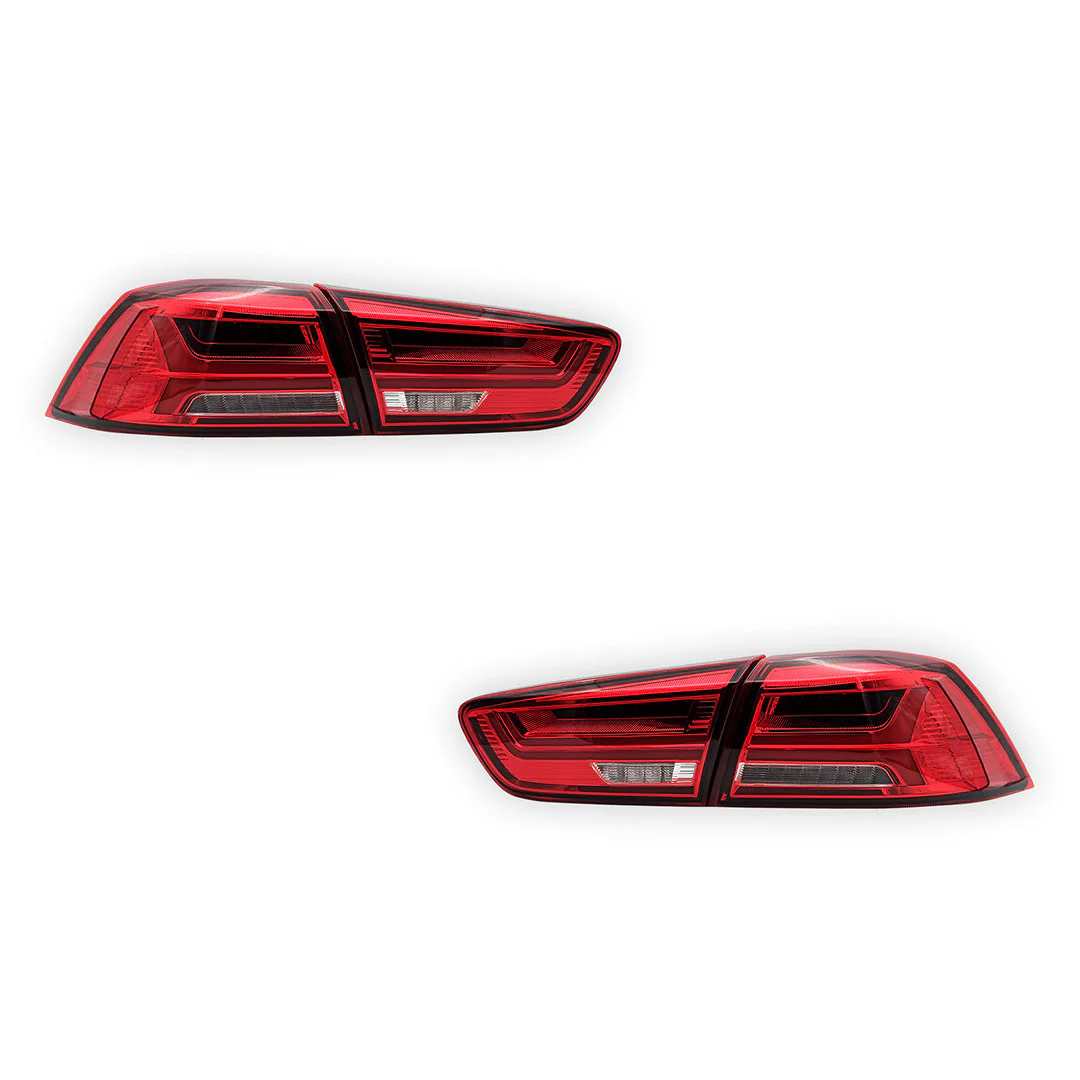 Mitsubishi Lancer Evo X / CJ / CF (2008 - 2017) Sequential Red LED Tail Lights LH + RH - Image 6