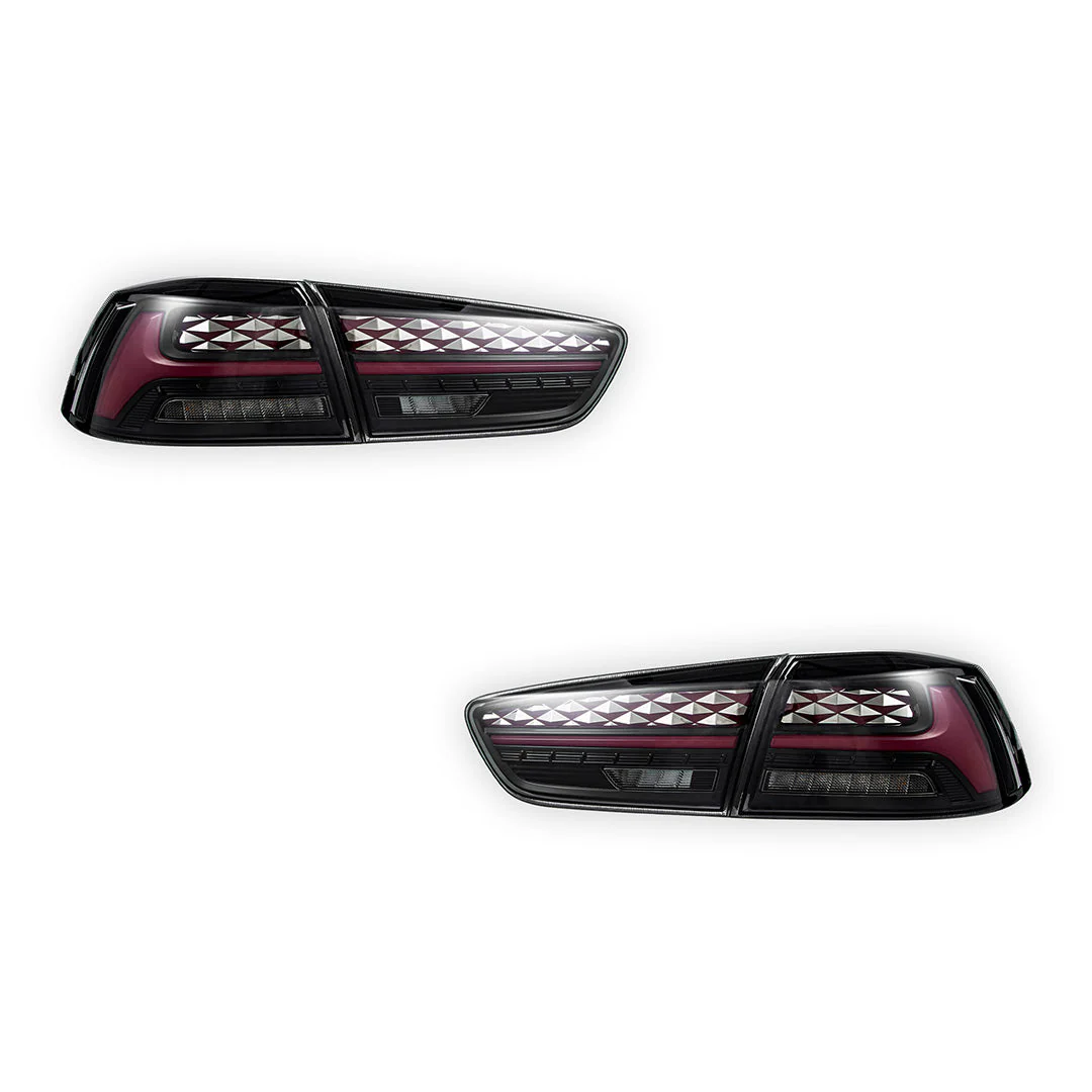Mitsubishi Lancer Evo X / CJ / CF (2008 - 2017) Sequential Smoked LED Tail Lights LH + RH - Image 6