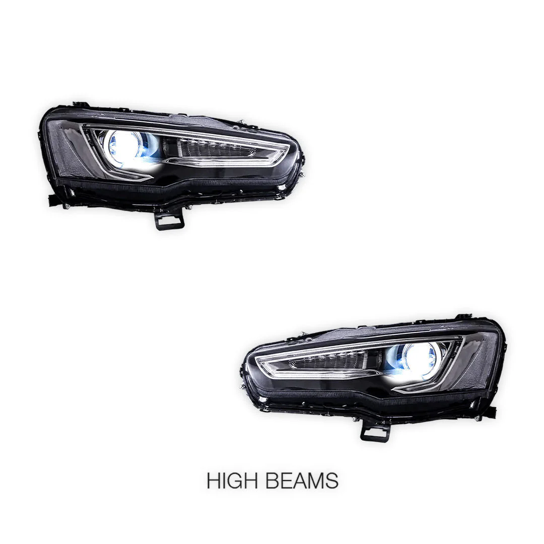 Mitsubishi Lancer Evolution X CF CJ (2007 - 2017) LED DRL Headlights LH + RH - Image 5