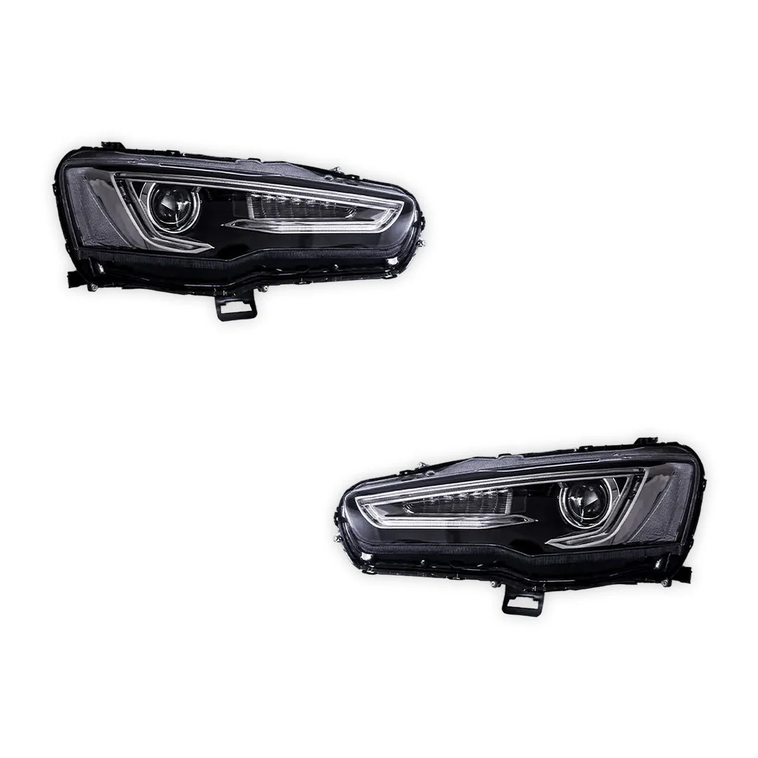 Mitsubishi Lancer Evolution X CF CJ (2007 - 2017) LED DRL Headlights LH + RH - Image 6