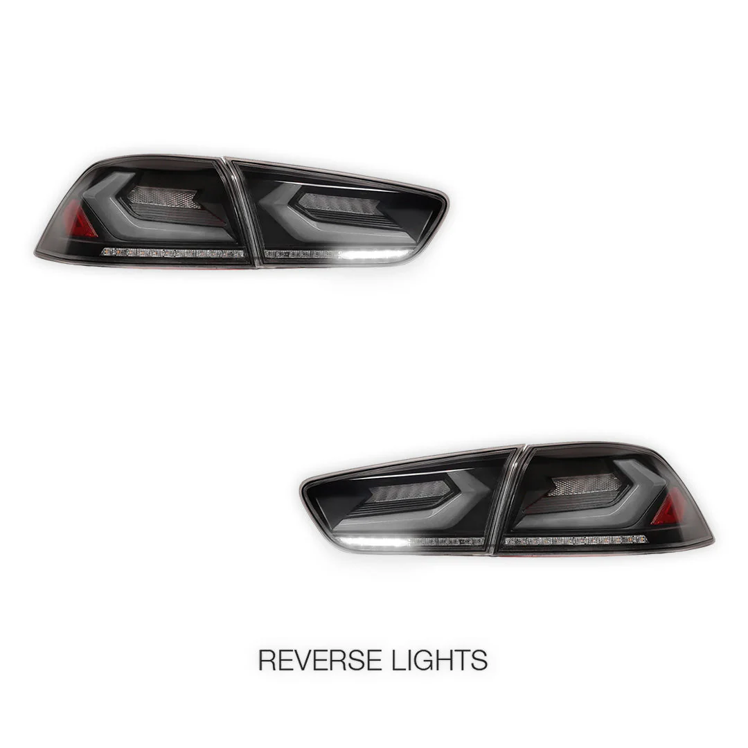 Mitsubishi Lancer Evolution X CF CJ Sedan (2007 - 2017) RGB Sequential Tail Lights LH + RH - Image 5