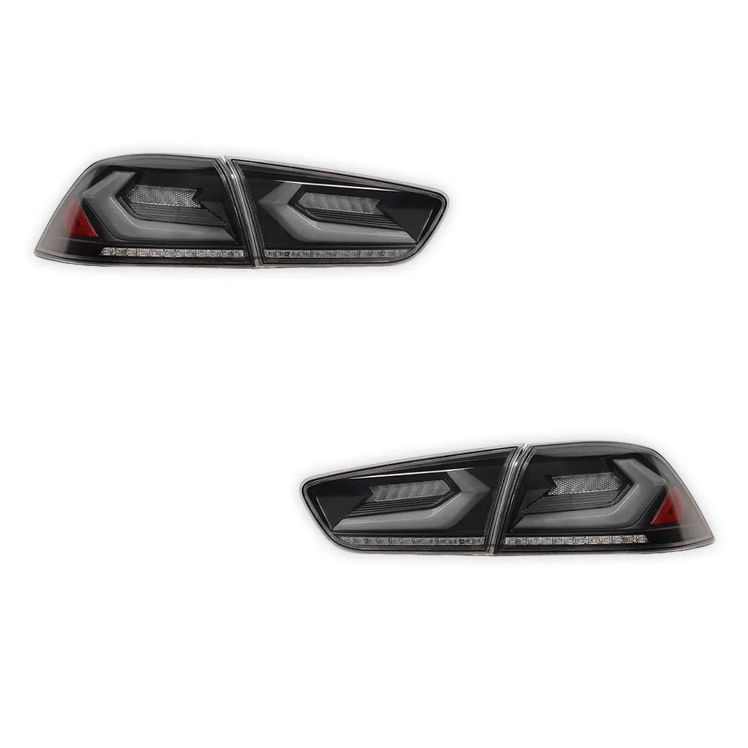 Mitsubishi Lancer Evolution X CF CJ Sedan (2007 - 2017) RGB Sequential Tail Lights LH + RH - Image 6