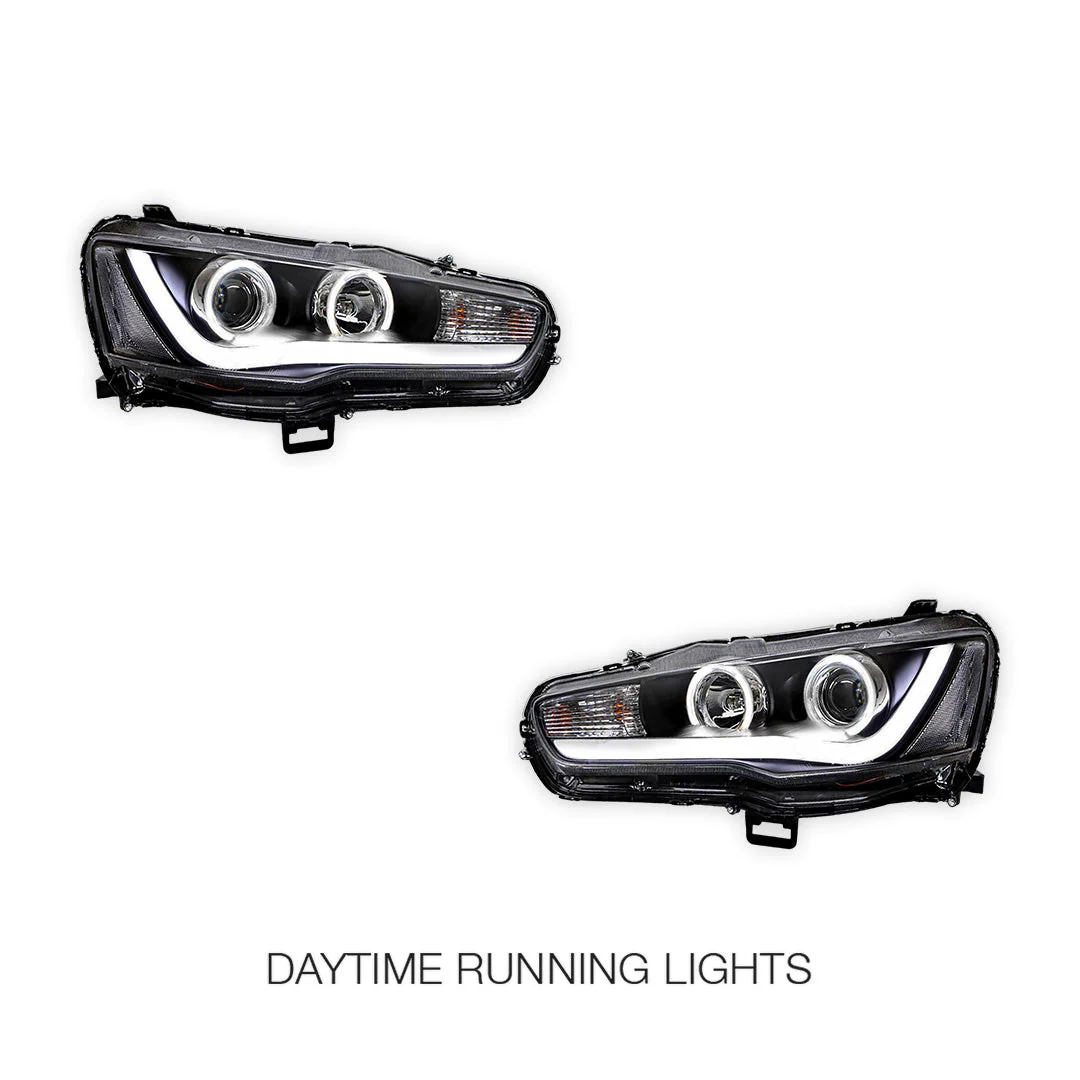 Mitsubishi Lancer Evolution X CF CJ Sedan (2007 - 2017) Sequential Headlights LH + RH - Image 2