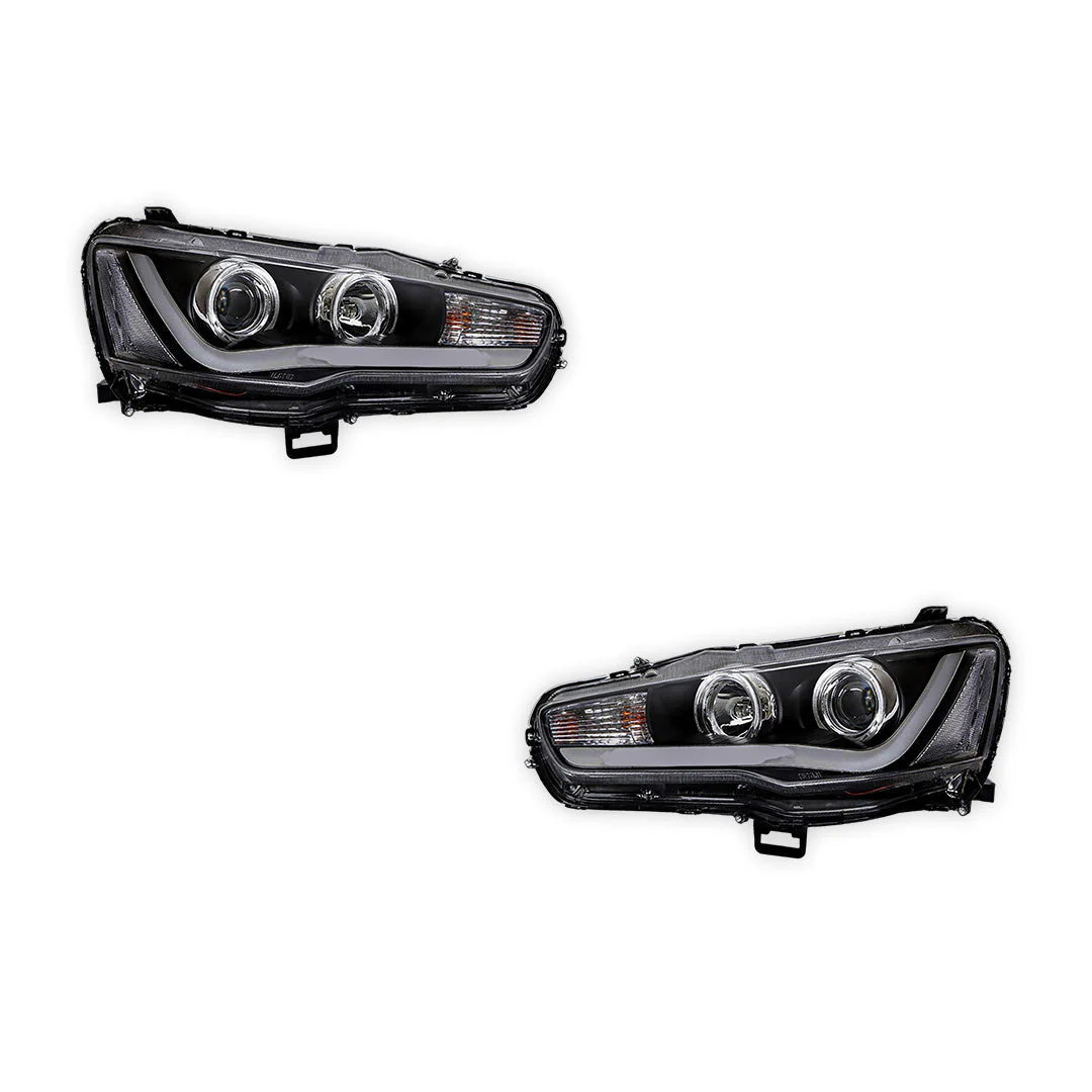 Mitsubishi Lancer Evolution X CF CJ Sedan (2007 - 2017) Sequential Headlights LH + RH - Image 6