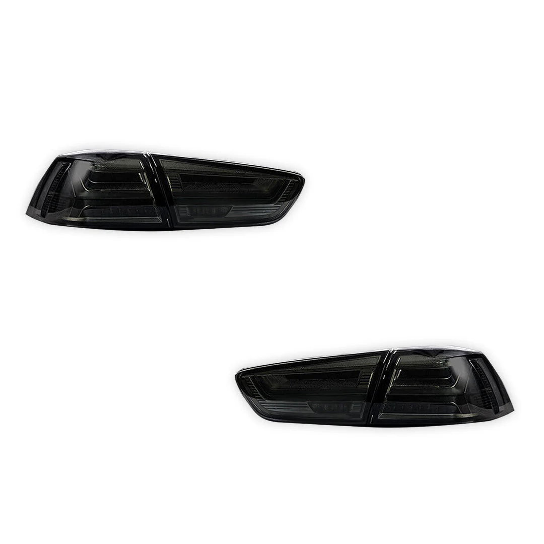 Mitsubishi Lancer Evolution X CF CJ Sedan (2007 - 2017) Sequential Smoked Tail Lights LH + RH - Image 6