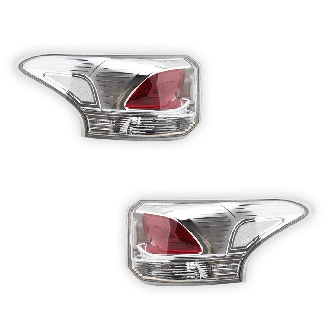 Mitsubishi Outlander ZJ (2012 - 2014) Outer Red / White OEM Style Tail Lights LH + RH - Image 2