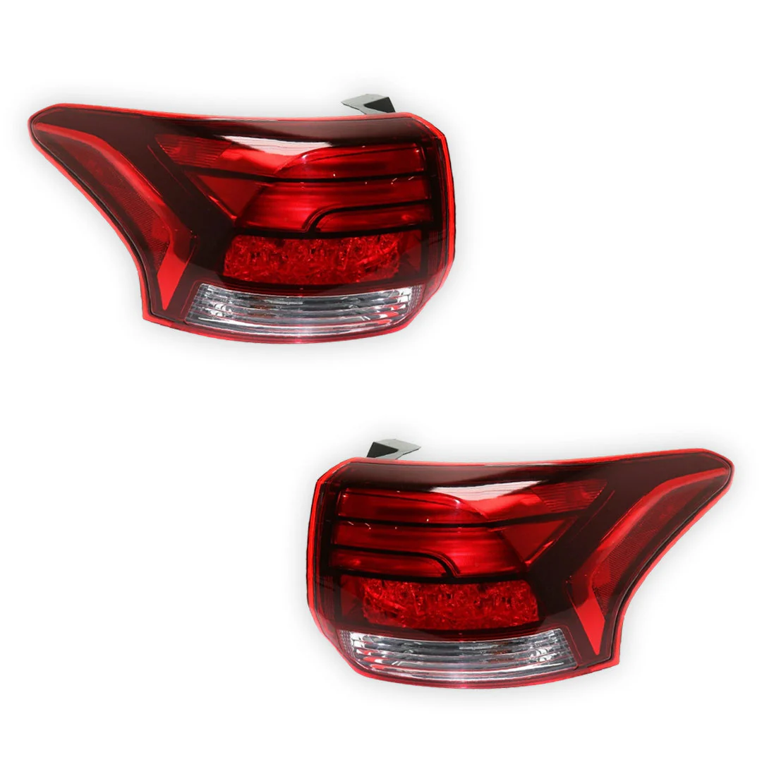 Mitsubishi Outlander ZL (2018 - 2021) Clear / Red LED OEM Style Tail Lights LH + RH - Image 2
