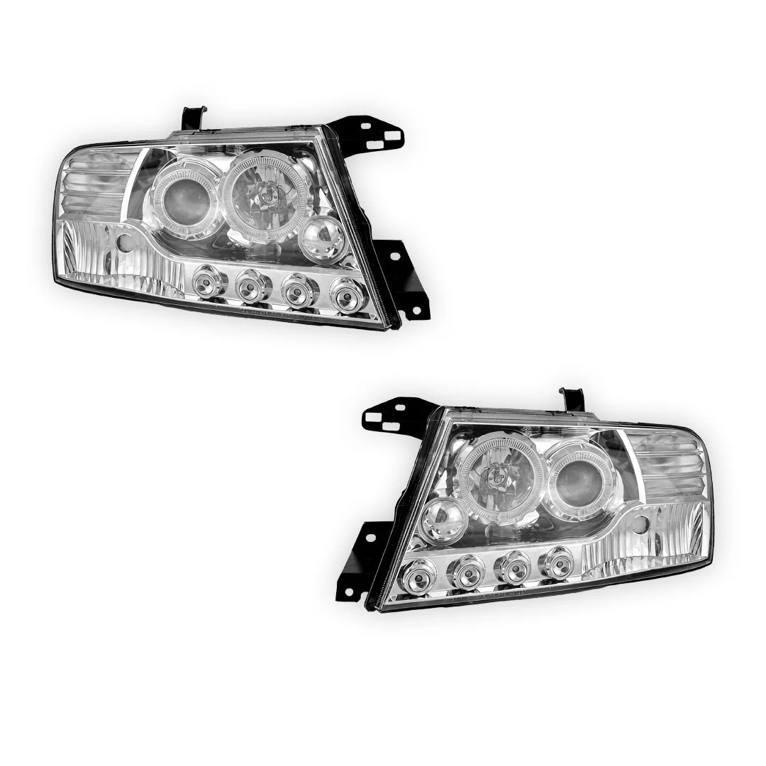 Mitsubishi Pajero NM / NP (2000 - 2006) High power LED Angel Eyes Projector Headlights LH + RH - Image 12