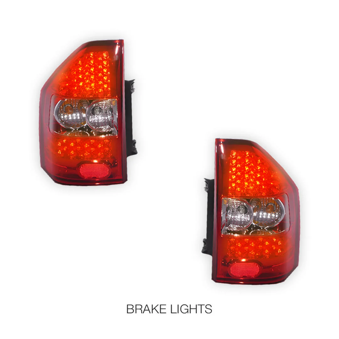 Mitsubishi Pajero NM / NP (2000 - 2006) Smoked Red LED Tail Lights LH + RH - Image 3