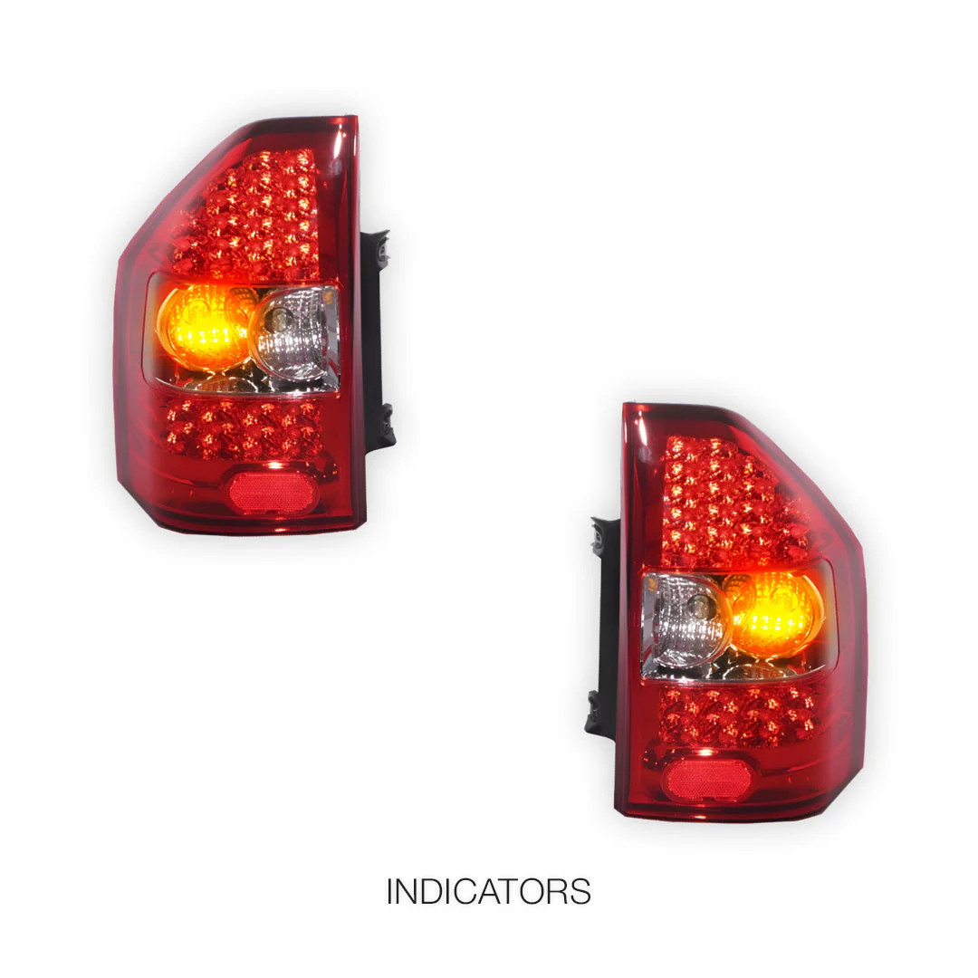 Mitsubishi Pajero NM / NP (2000 - 2006) Smoked Red LED Tail Lights LH + RH - Image 4