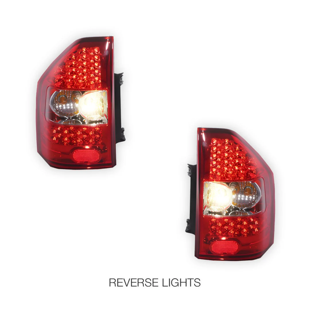 Mitsubishi Pajero NM / NP (2000 - 2006) Smoked Red LED Tail Lights LH + RH - Image 5