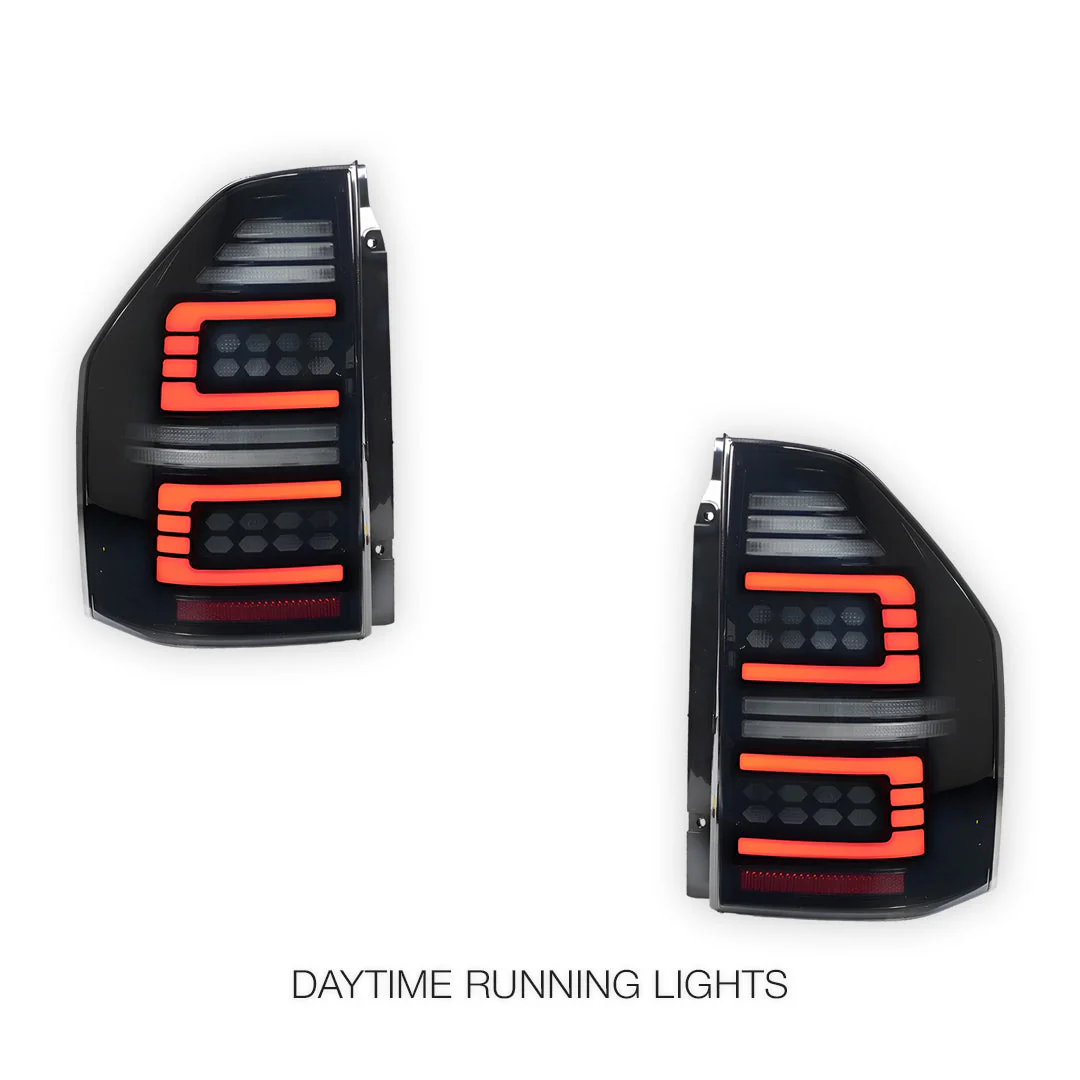 Mitsubishi Pajero NM / NP (2000 - 2006) Smoked Sequential Full LED Tail Lights LH + RH - Image 2