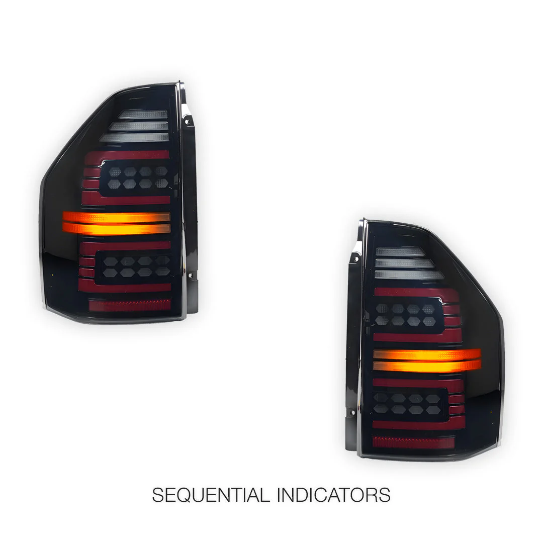 Mitsubishi Pajero NM / NP (2000 - 2006) Smoked Sequential Full LED Tail Lights LH + RH - Image 4
