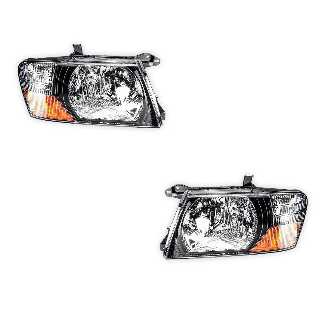 Mitsubishi Pajero NP (2000 - 2006) Clear OEM Style Headlights LH + RH - Image 2