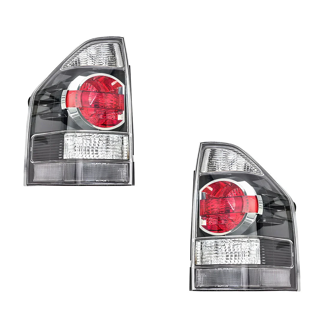 Mitsubishi Pajero NS / NT 2-Door (2006 - 2011) Clear / Black OEM Style Tail Lights LH + RH - Image 2